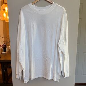Divided White Long Sleeve‎ Tee
